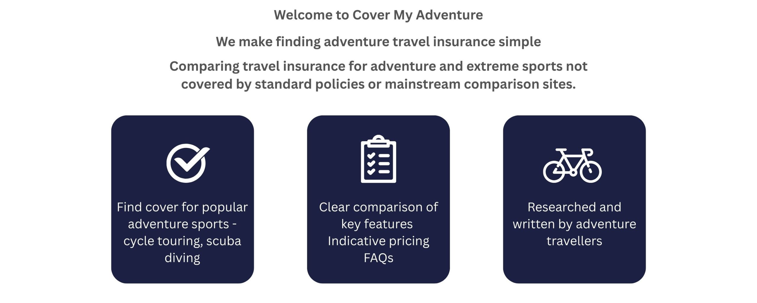 Compare adventure travel insurance